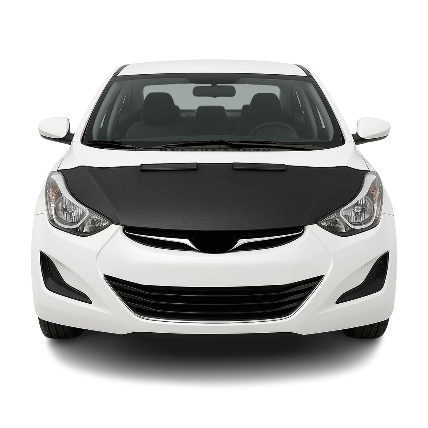 Haubenbra Steinschlagschutz für Hyundai Elantra MD 2011-2016 Schwarz Halb