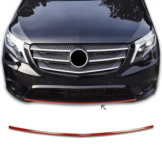 Benzi decorative grilă auto pentru Mercedes Vito W447 2014-2025, oțel inoxidabil, roșu