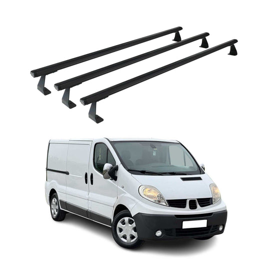 Portbagaj de plafon pentru Opel Vivaro A 2001-2014 75kg aluminiu negru 3 buc