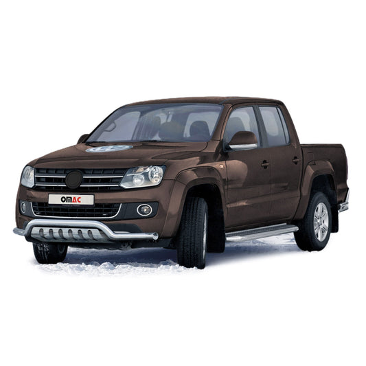 Bară de protecție față din oțel inoxidabil pentru VW Amarok 2010-2016, oțel inoxidabil cu ABE (omologare de tip germană), argintiu