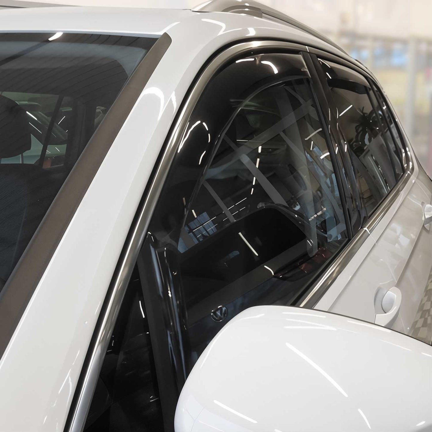 Windabweiser Regenabweiser für VW Tiguan AD 2016-2024 Acryl Dunkel 4tlg