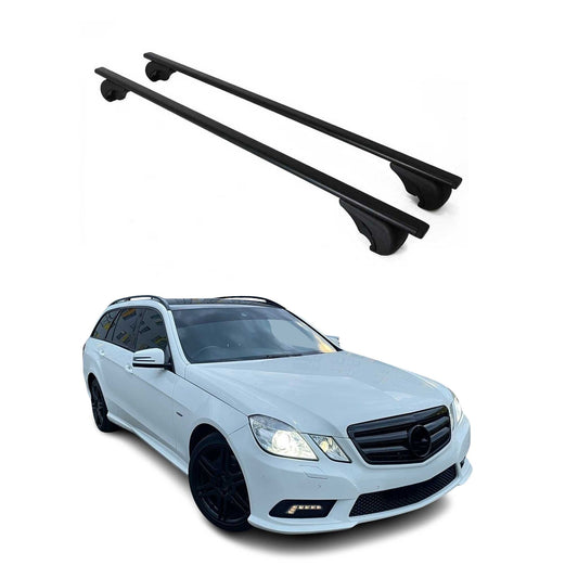 Dachträger für Mercedes E Klasse S212 T-Modell 2009-2016 75kg Metall Schwarz 2x
