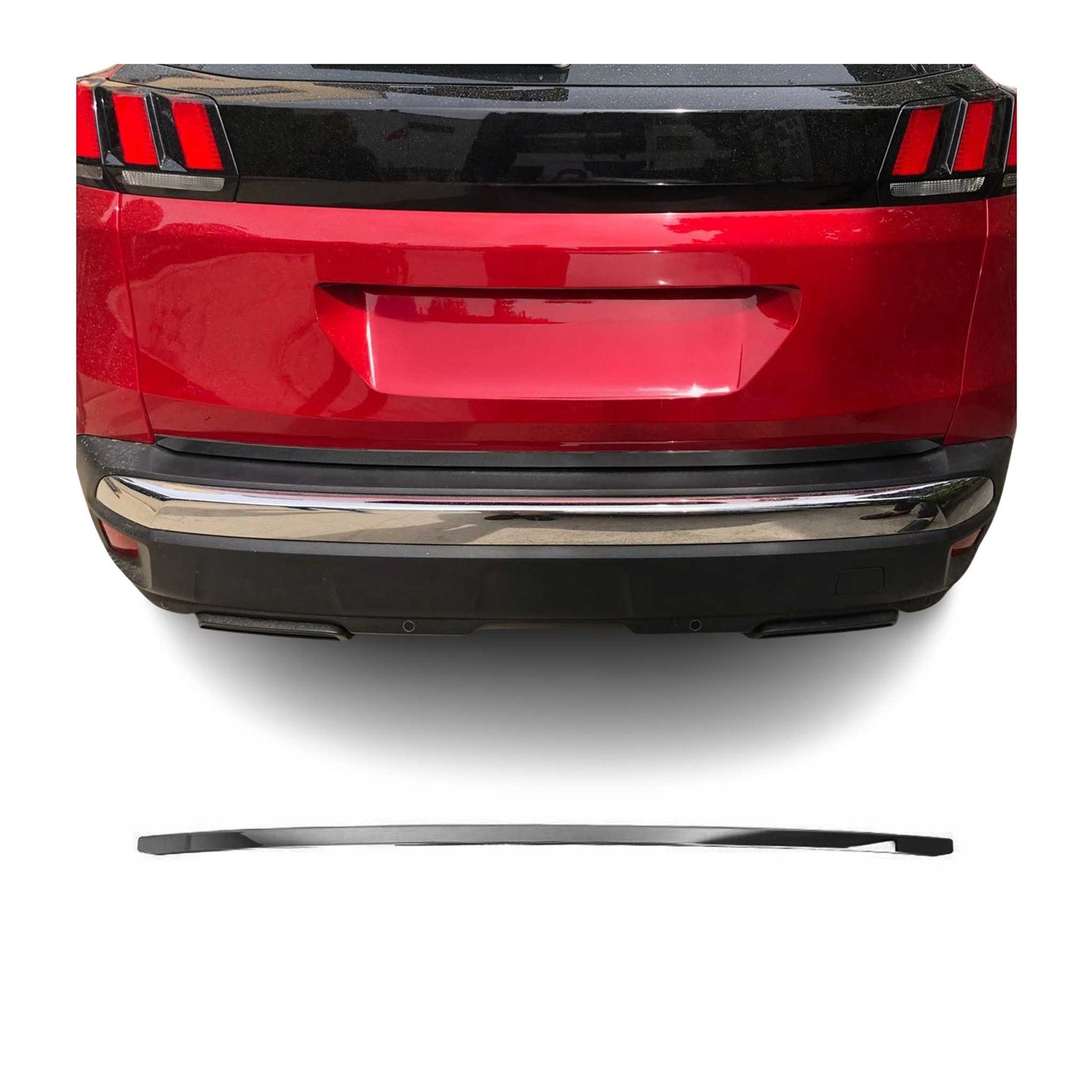 Kofferraumleiste Heckleiste für Peugeot 3008 2016-2025 Untere Edelstahl Dunkel