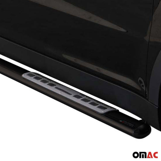 Edelstahl Seitenschweller Schwellerrohre für Ssangyong Korando 2011-2019 Schwarz