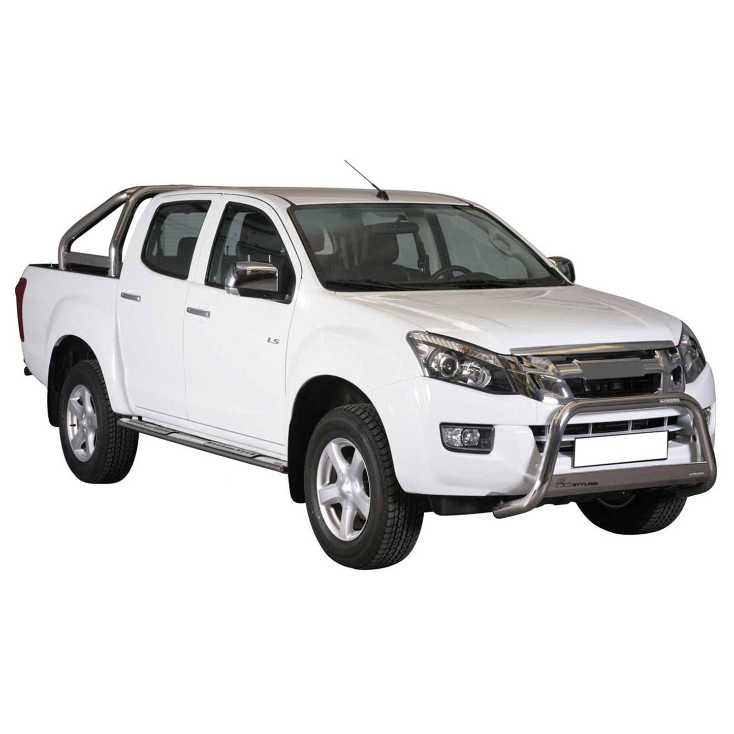 Bară de protecție/buton față pentru Isuzu D-Max 2012-2019 ø63mm oțel argintiu protecție