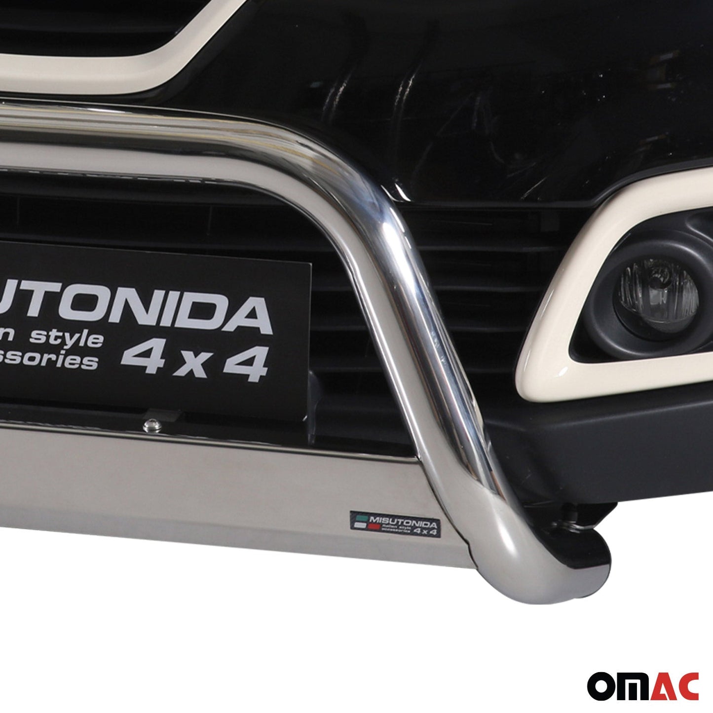 Bară de protecție/buton față pentru Renault Captur 2013-2017, ø63mm, oțel, argintiu