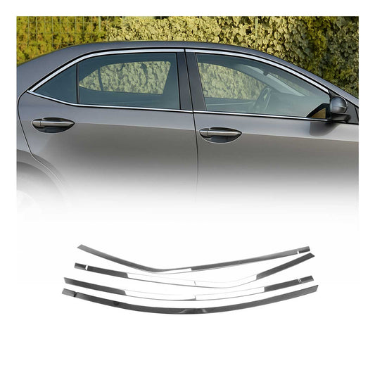 Fensterleisten Fensterrahmen für Toyota Corolla 2013-2019 Stufenheck Silber 10x