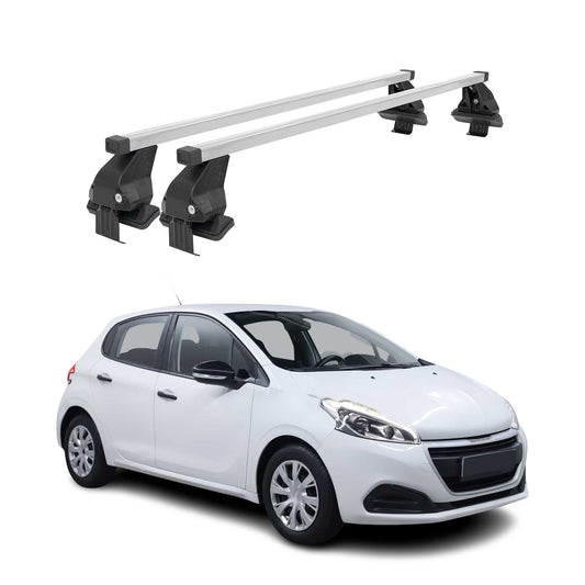 Menabo Dachträger Grundtäger für Peugeot 208 2015-2019 FL 50kg Stahl Silber 2x