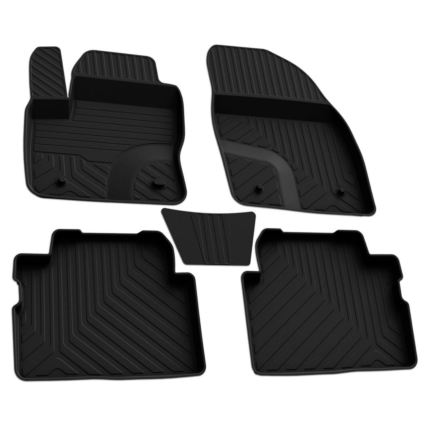 Fußmatten 3D Automatten Gummimatten für Ford Focus C-Max 2002-2010 Schwarz 4x