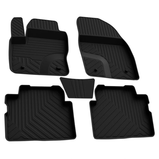 Fußmatten 3D Automatten Gummimatten für Ford Focus C-Max 2002-2010 Schwarz 4x