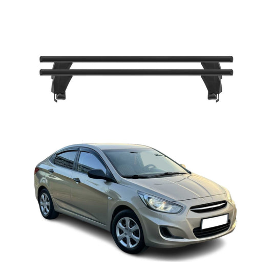Menabo Dachträger Grundtäger für Hyundai Accent Limo 2010-2017 50kg Alu Schwarz