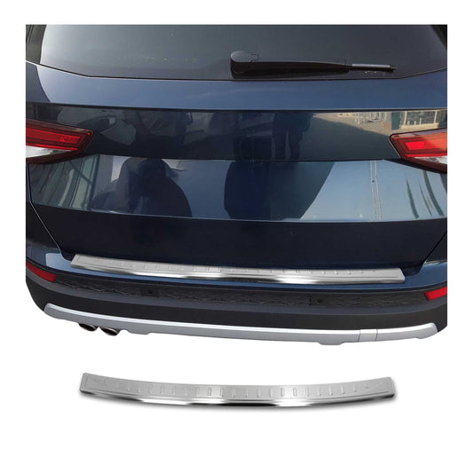 Ladekantenschutz Stoßstangenschutz für Seat Ateca 2016-2025 Edelstahl Gebürstet