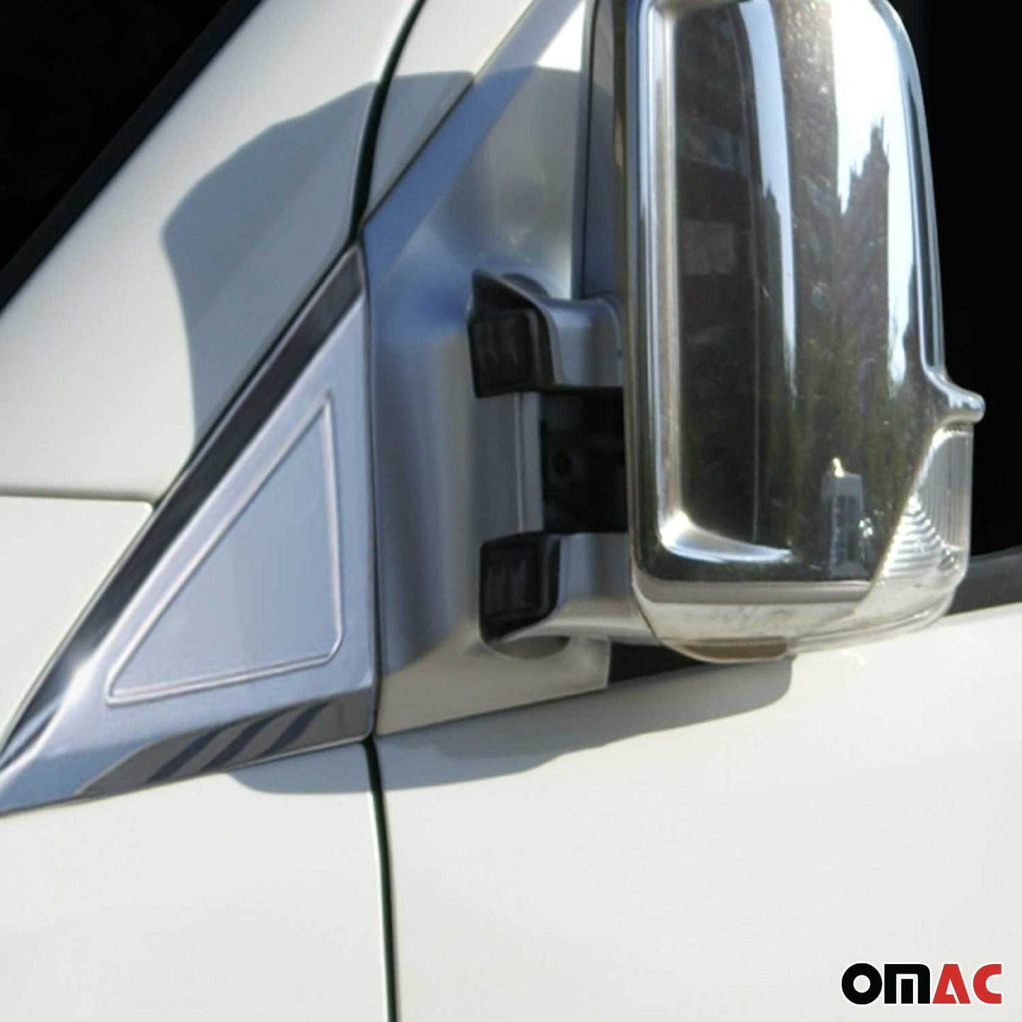 Ornamente triunghiulare geam pentru Mercedes Sprinter W907 2018-2025 oțel inoxidabil 2x