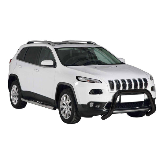Bară de protecție/buton față pentru Jeep Cherokee 2013-2018, ø76mm, oțel, negru