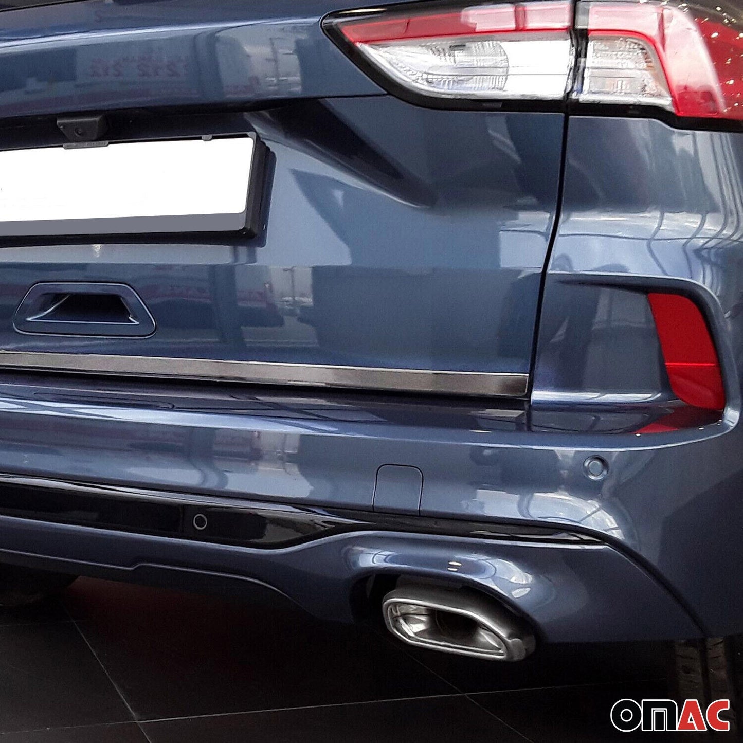 Bandă decorativă portbagaj pentru hayon, pentru Ford Kuga 2019-2025, oțel inoxidabil cromat, 1 bucată