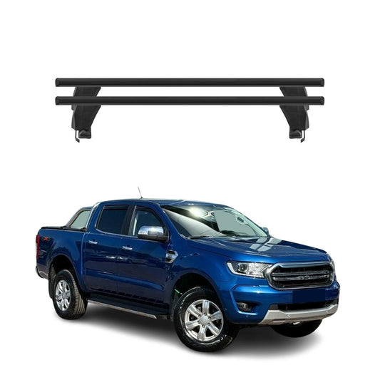 Menabo Dachträger für Ford Ranger T6 2011-2022 DoubleCab 50kg Alu Schwarz 2x