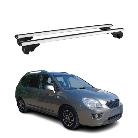 Dachträger Grundtäger für Kia Carens 2006-2013 75kg Aluminium Silber 2 tlg