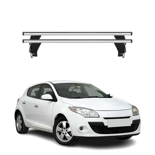 Menabo Dachträger Grundtäger für Renault Megane 2008-2016 50kg Alu Silber 2 tlg