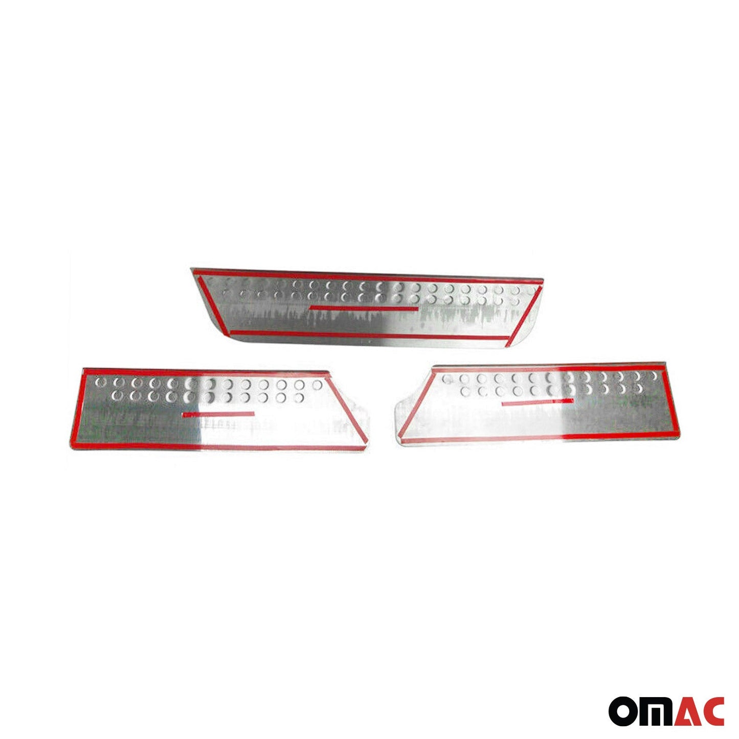 Ornamente prag ușă pentru VW T4 1990-2003, oțel inoxidabil, argintiu, set 3 piese