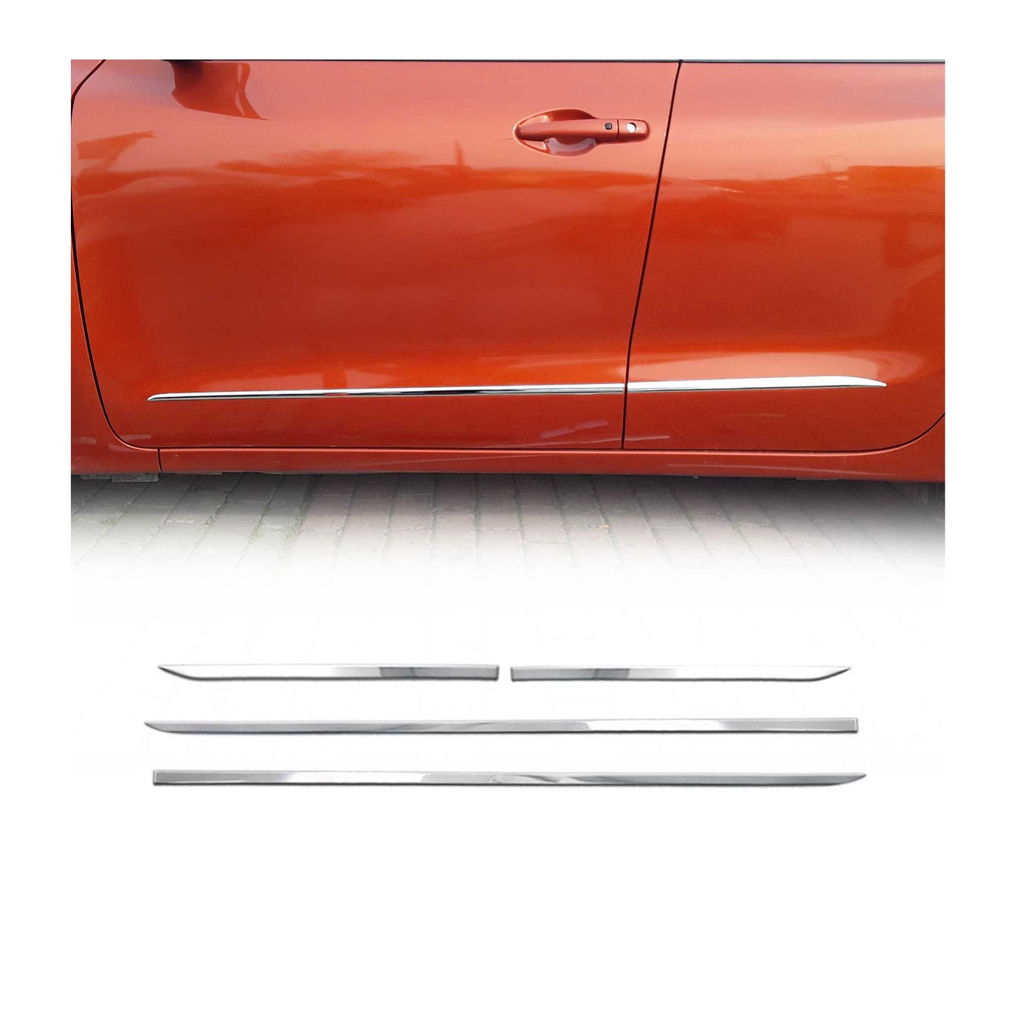 Seitentürleiste Türleisten Türschutzleiste für Hyundai i10 2020-2025 Chrom 4x
