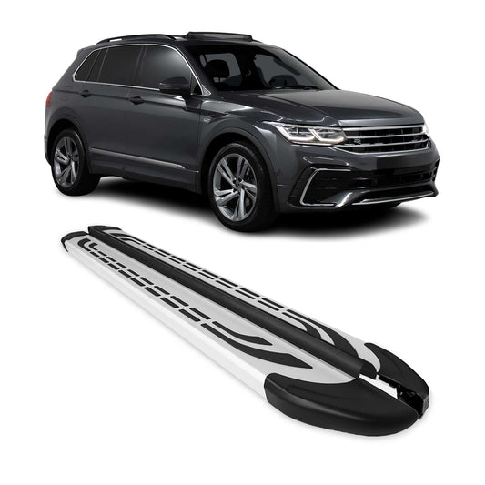 Alu Trittbretter Seitenschweller Seitenbretter für VW Tiguan II 2016-2023 Grau