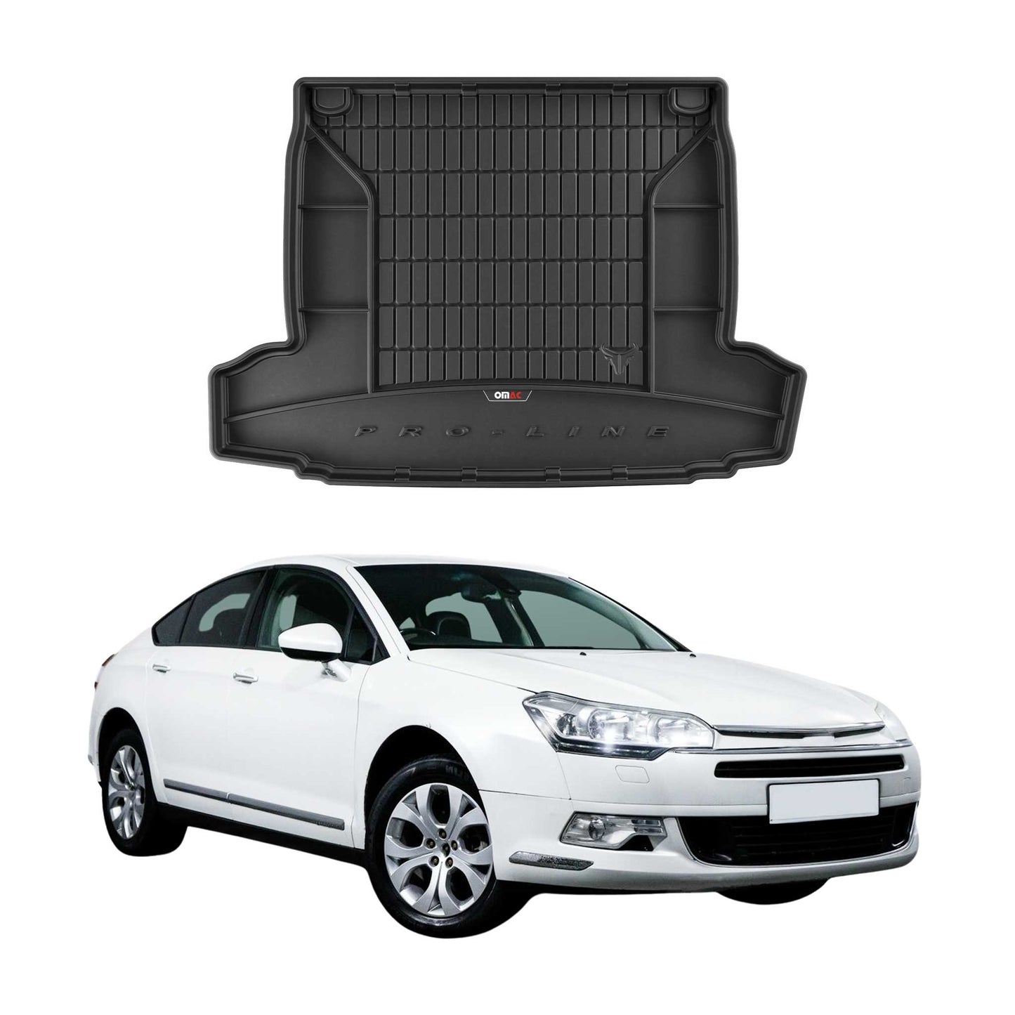 OMAC Gummi Kofferraumwanne für Citroen C5 2008-2017 TPE Laderaumwanne Schwarz