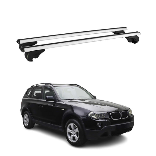 Dachträger Grundtäger für BMW X3 E83 2003-2010 75kg Aluminium Silber 2 tlg