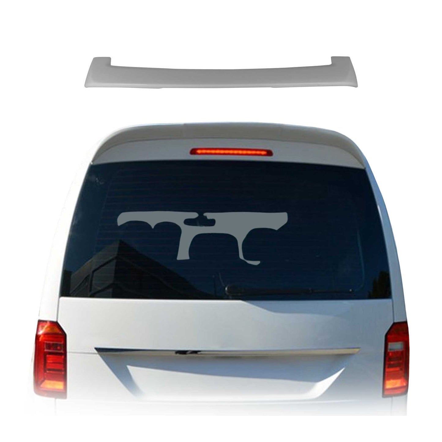 Eleron spate, aripă spate, margine spate pentru VW Caddy 2015-2025, culoare LB9A, ABS alb, 1 bucată