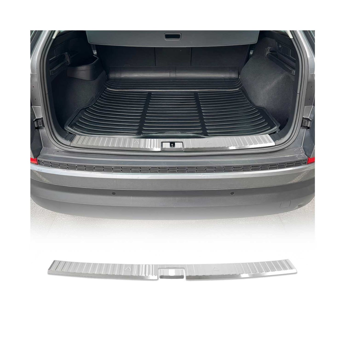 Protecție prag bară de protecție interioară pentru Skoda Kodiaq 2017-2025, crom periat