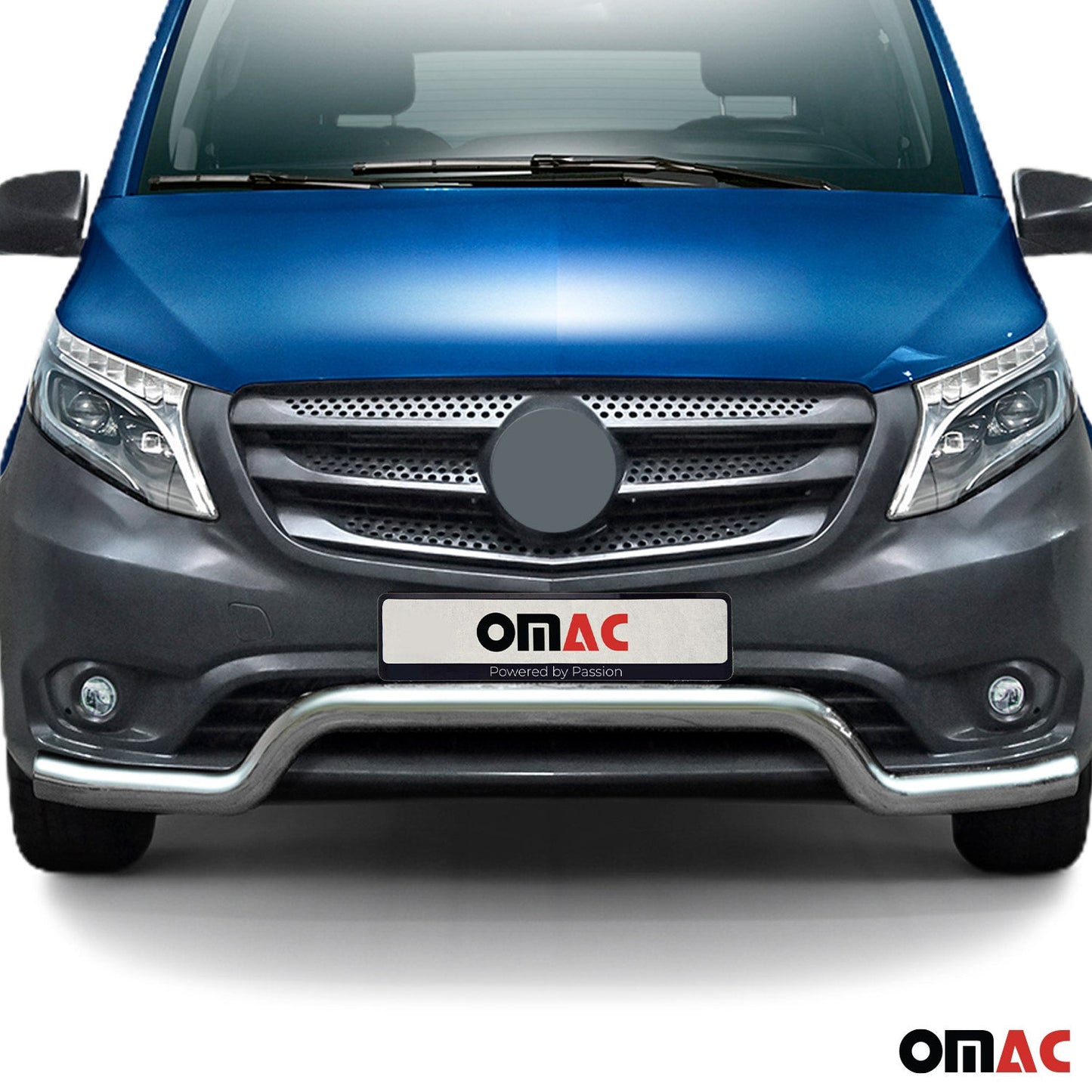 Bară de protecție față pentru Mercedes Vito W447 2014-2025, argintie, omologată ABE, oțel