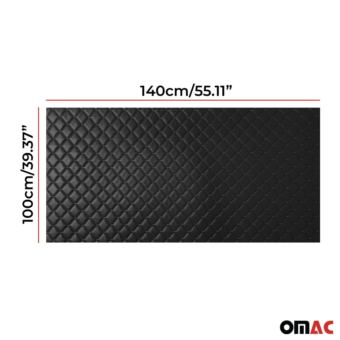 Polsterstoff Auto Polster 140cm x 100cm Gesteppt Kunstleder Himmelstoff Schwarz