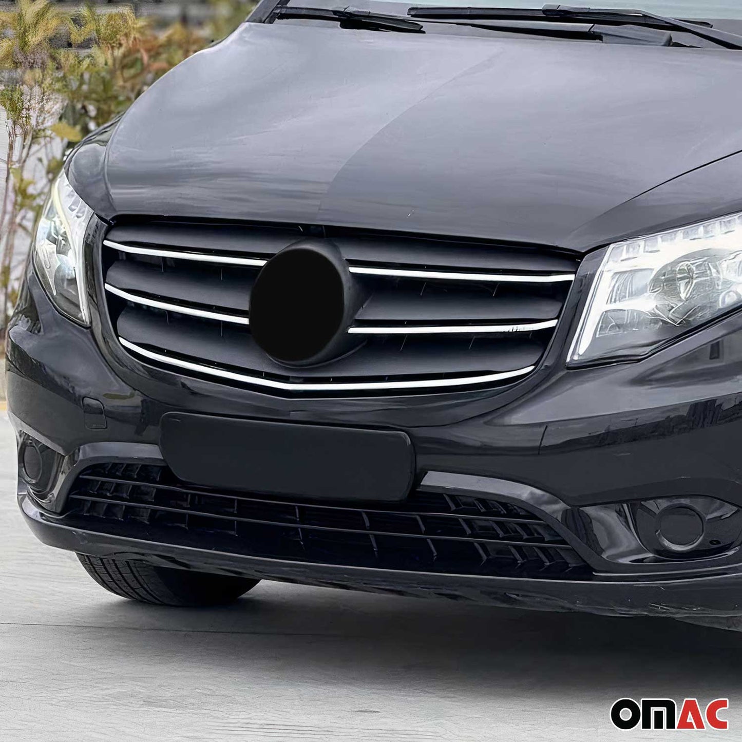 Benzi decorative grilă radiator pentru Mercedes Vito W447 2019-2025, cromate, 5x
