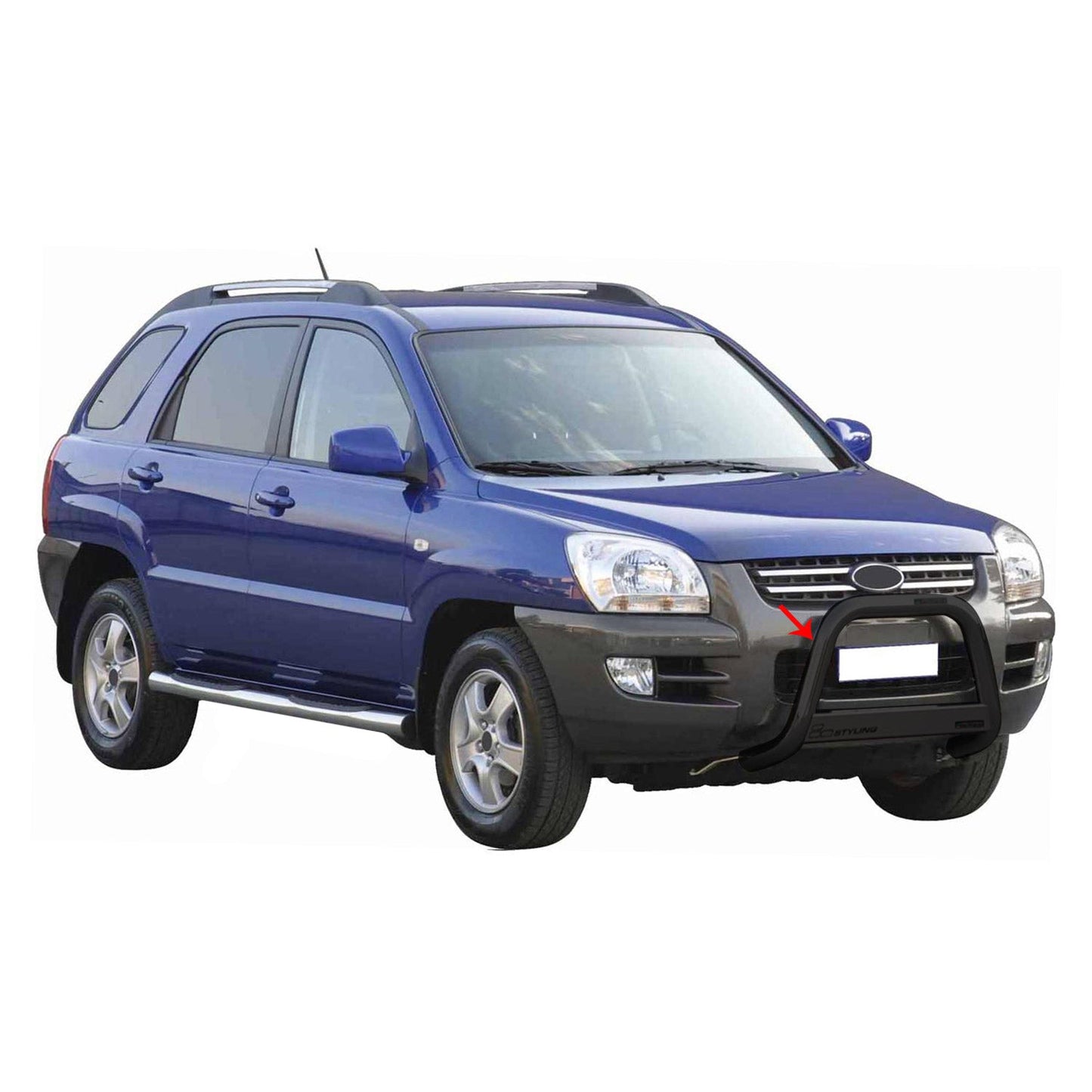 Bară de protecție/buton față pentru Kia Sportage 2004-2008, ø63mm, oțel, negru