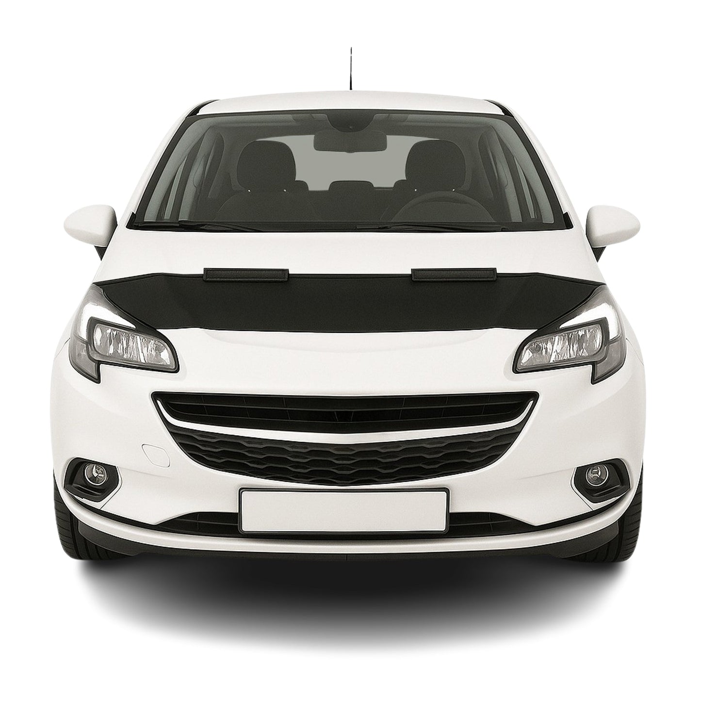 Haubenbra Steinschlagschutz Bonnet Bra für Opel Corsa 2015-2019 Schwarz Halb