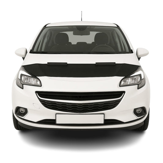 Haubenbra Steinschlagschutz Bonnet Bra für Opel Corsa 2015-2019 Schwarz Halb