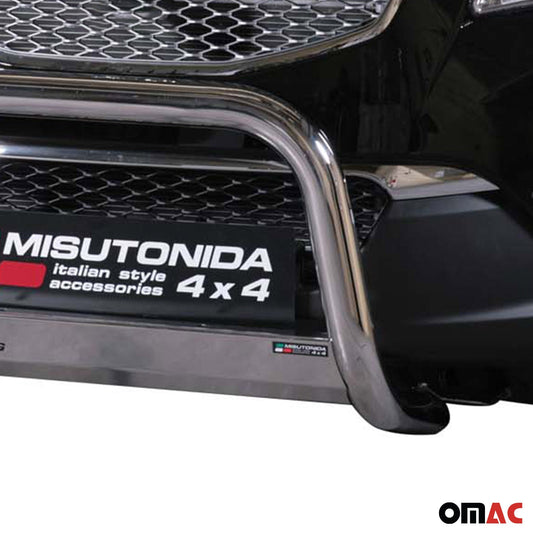 Bară de protecție/buton față pentru Ssangyong Korando 2011-2019, ø63mm, oțel, argintiu