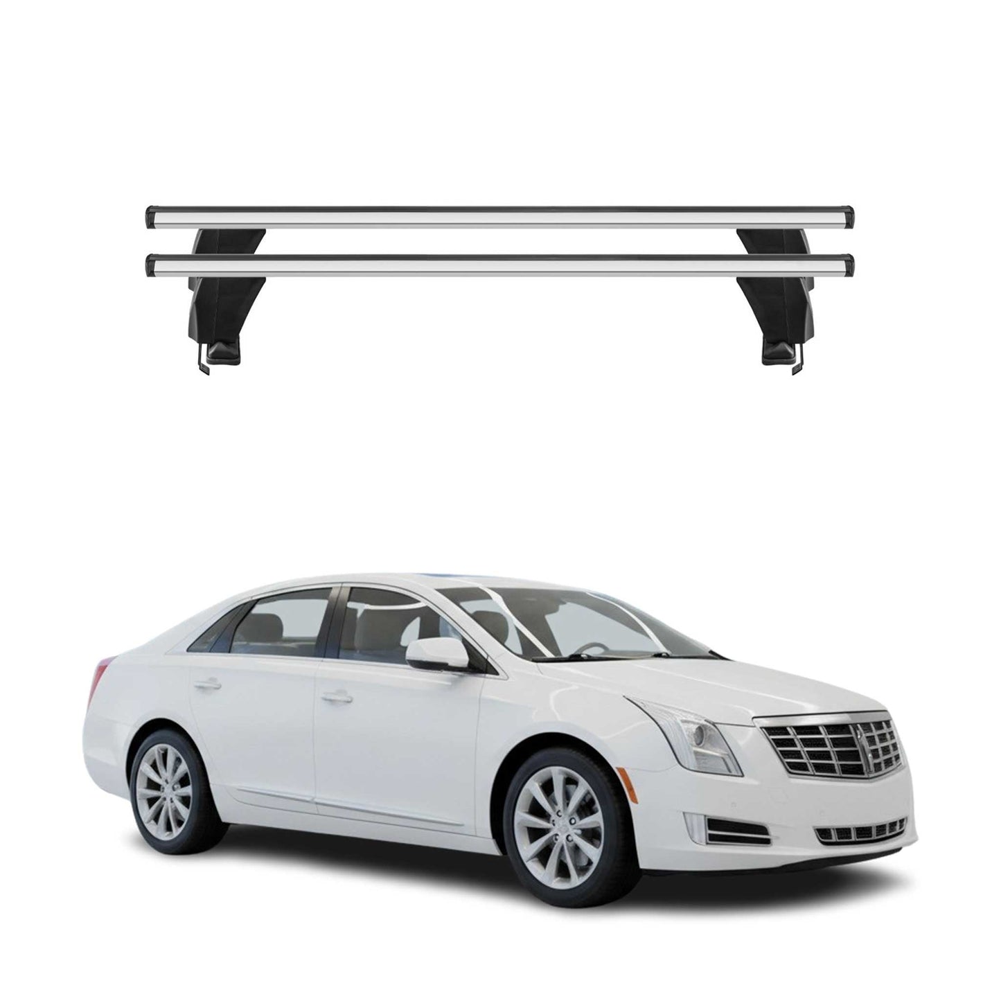 Menabo Dachträger Grundtäger für Cadillac XT4 2018-2025 50kg Alu Silber 2 tlg