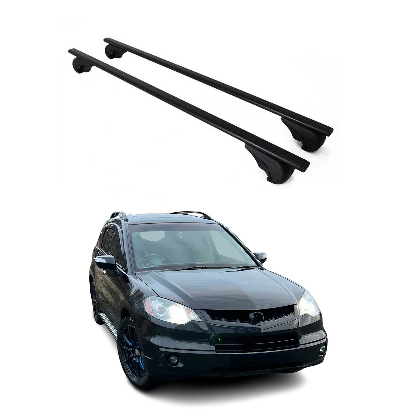 Dachträger Grundtäger für Acura RDX I II 2007-2018 75kg Metall Schwarz 2 tlg