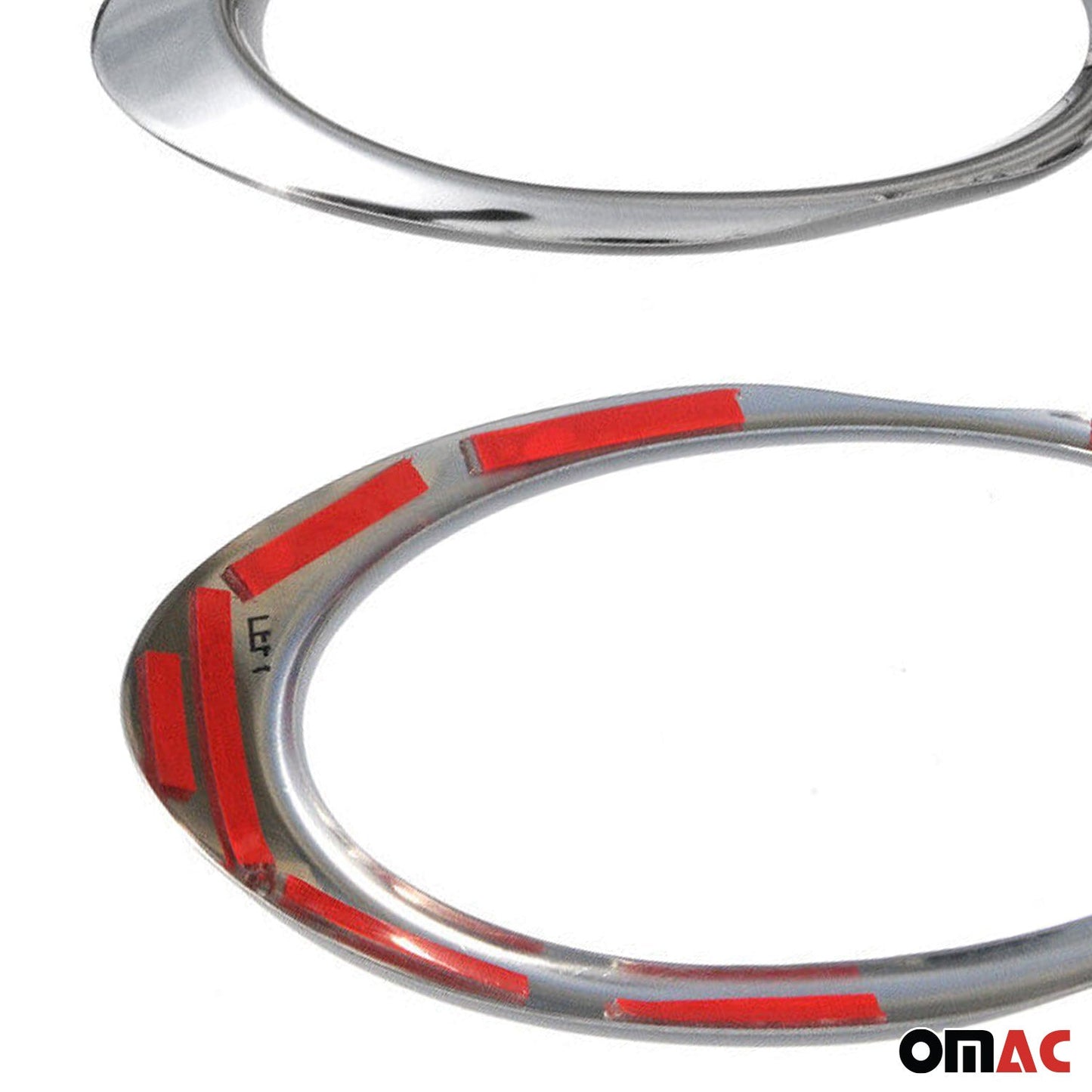 Ramă proiectoare ceață pentru VW Jetta 2010-2014, oțel inoxidabil, argintiu, set 2 piese