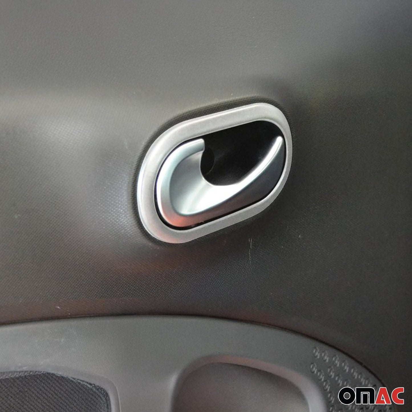 Capac mâner ușă, capace mâner ușă pentru Renault Twingo 2007-2014, oțel inoxidabil, argintiu, 4x