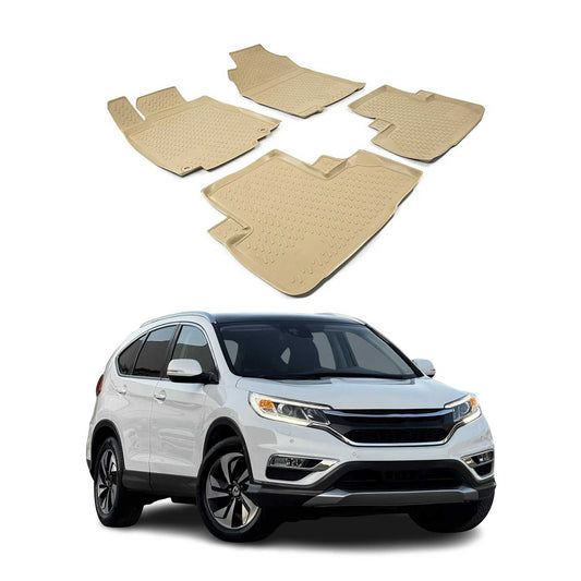 2012-2017 Honda CR-V Fußmatten TPE Beige 4 tlg