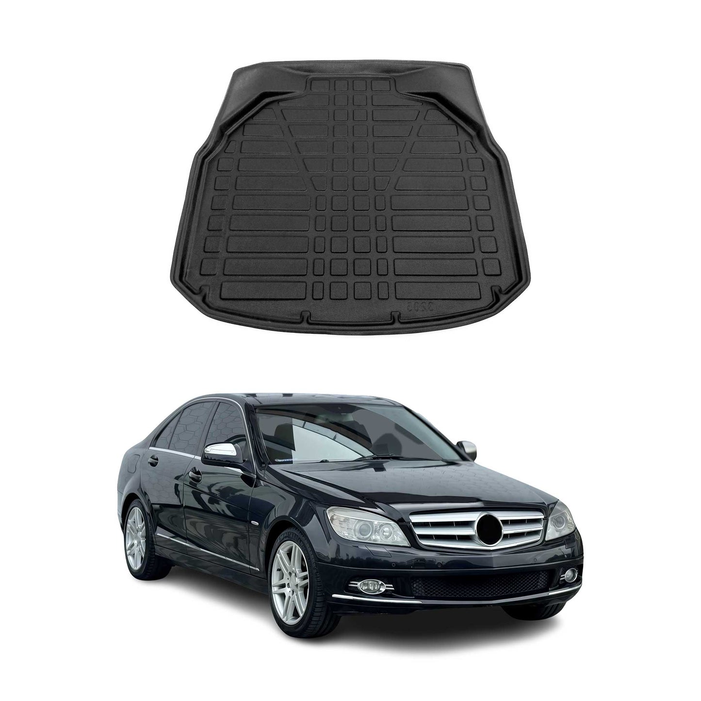 Kofferraumwanne Laderaumwanne für Mercedes C Klasse W204 2007-2014 Gummi TPE