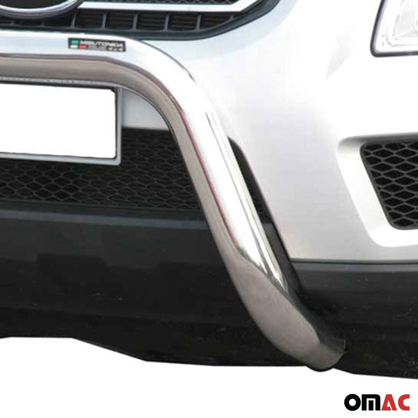 Bară de protecție/buton față pentru Kia Sportage 2008-2010, ø76mm, oțel, argintiu, protecție
