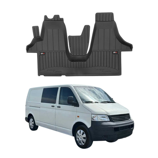 OMAC Gummi Fußmatten für VW Transporter T5 2003-2015 Premium Gummi Schwarz 1tlg