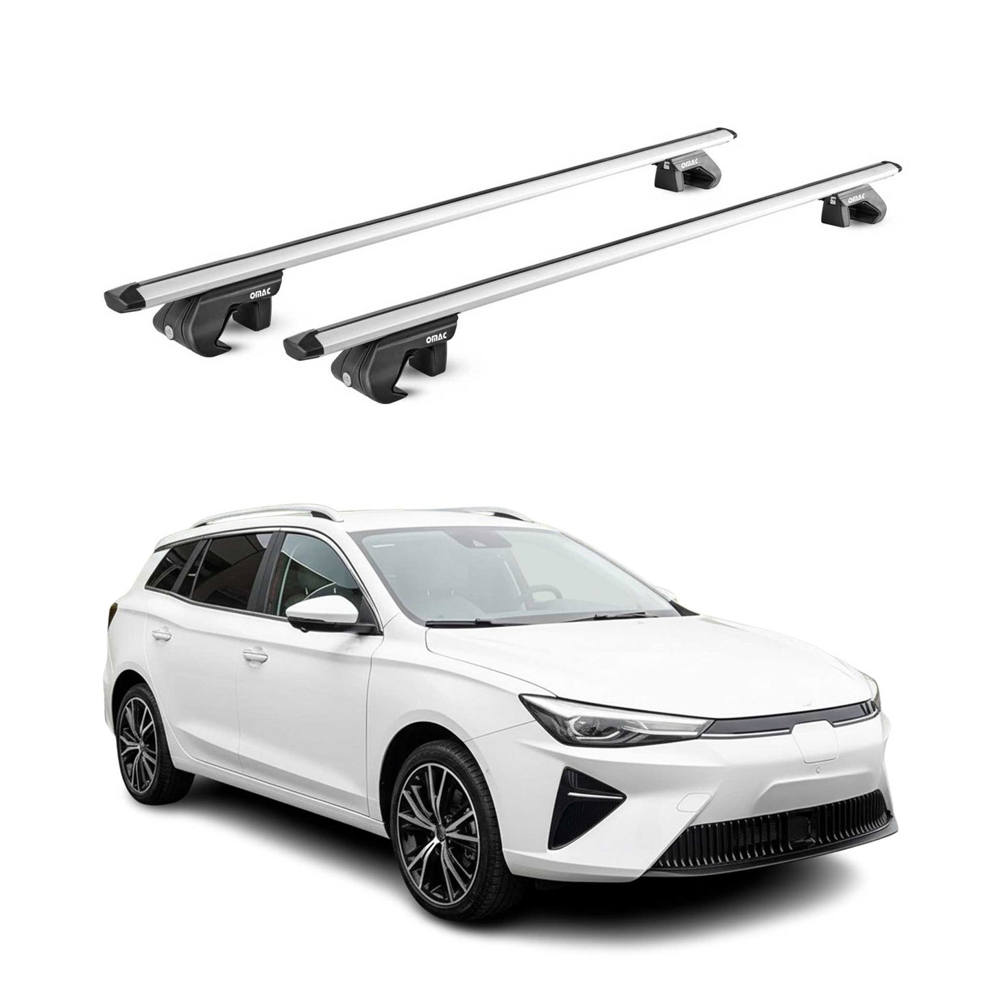 Dachträger Grundtäger für MG 5 2020-2025 90kg Aluminium Silber 2 tlg ABE