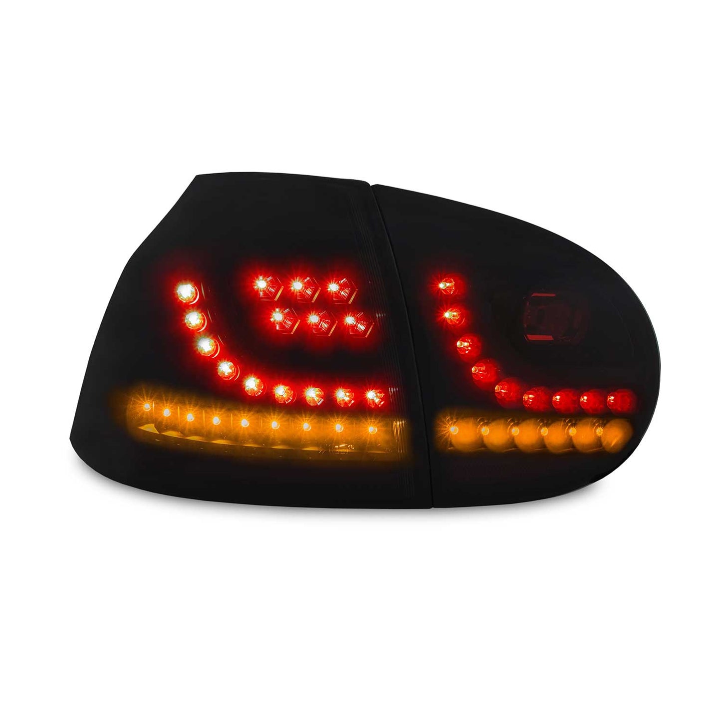 JOM LED Rückleuchten für VW Golf MK5 2003-2008 mit Dynamik-Blinker schwarz 4tlg