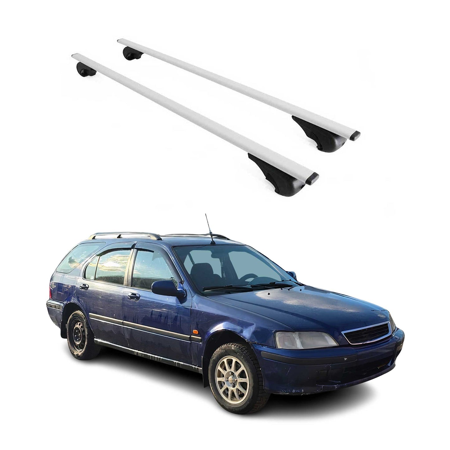 Dachträger Gepäckträger für Honda Civic Aerodeck 1997-2002 Metall Grau