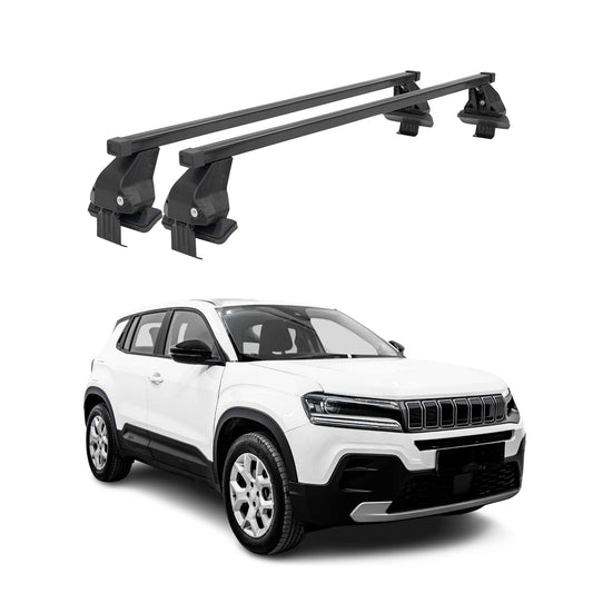 Portbagaj de plafon din oțel Menabo pentru Jeep Avenger 2023-2025, negru, 2 buc.