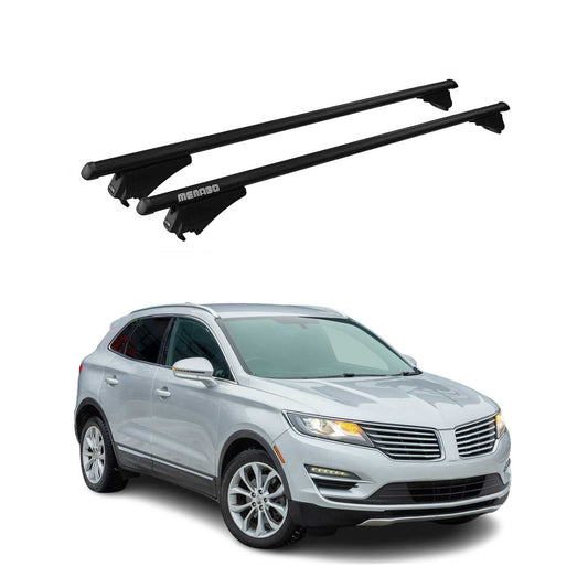 Menabo Dachträger Grundtäger für Lincoln MKC 2015-2019 75kg Alu Schwarz 2 tlg