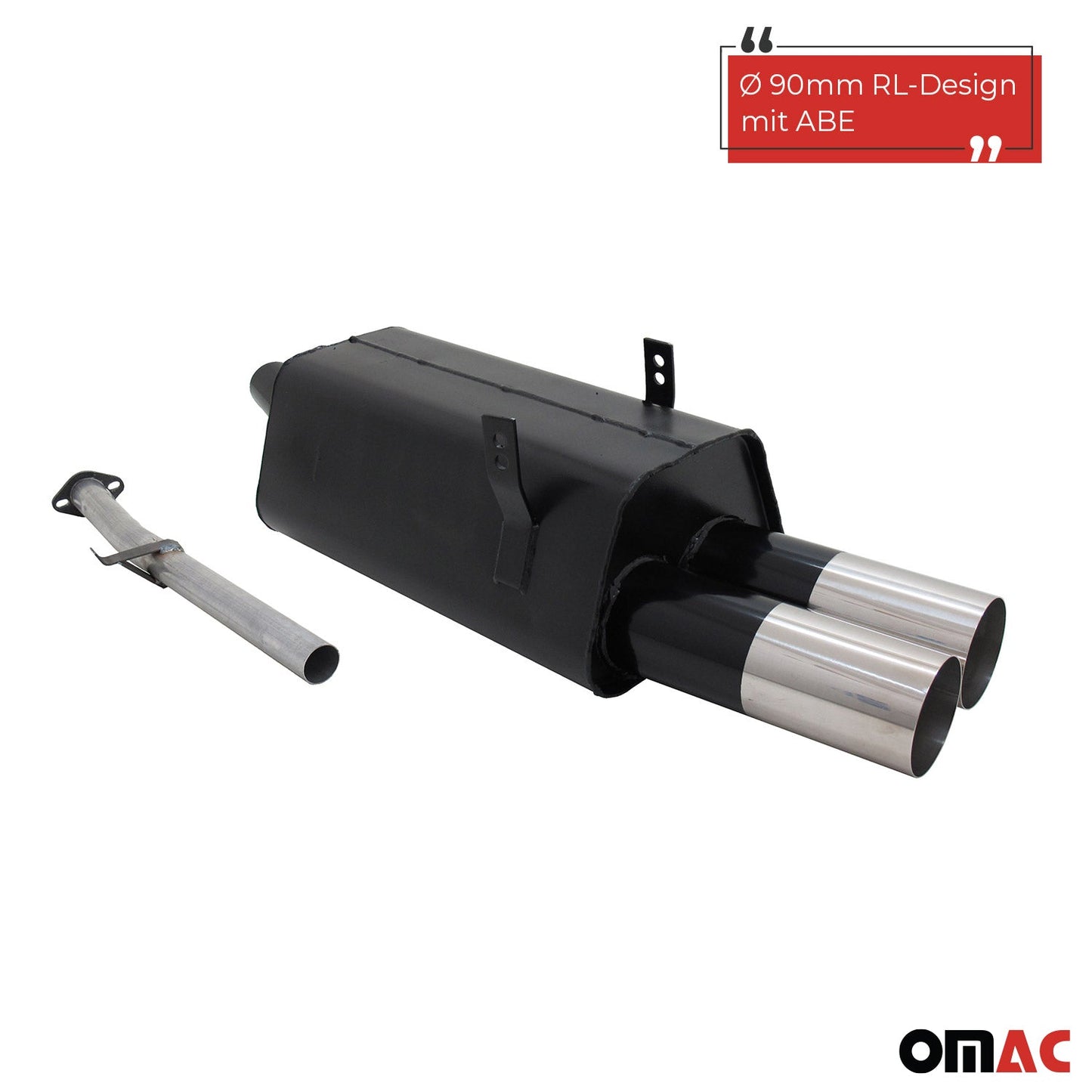 Novus Sportauspuff für BMW 3er E36 316 / 318 2x90mm RL-Design  mit ABE